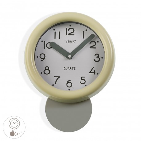 BEIGE WALL KITCHEN CLOCK