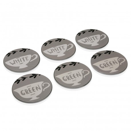 SET 6 COASTERS TEA TIME