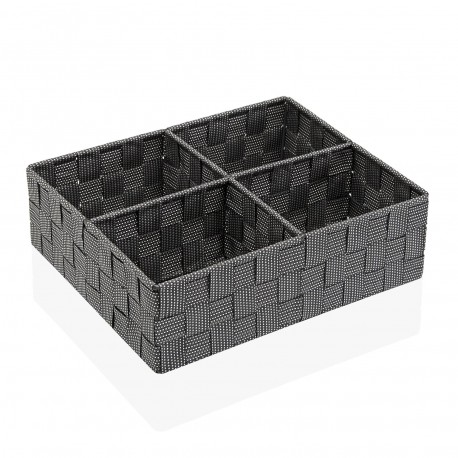 DARK GREY BOX WITH 4 COMPARTM