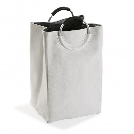 WHITE LAUNDRY HAMPER WITH HANDLES