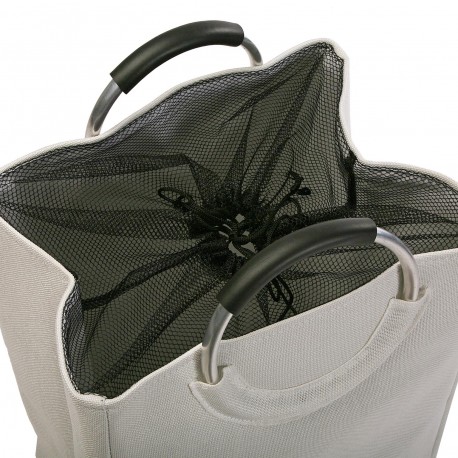 WHITE LAUNDRY HAMPER WITH HANDLES