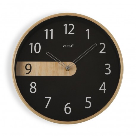 BLACK WALL CLOCK 30,5 CM