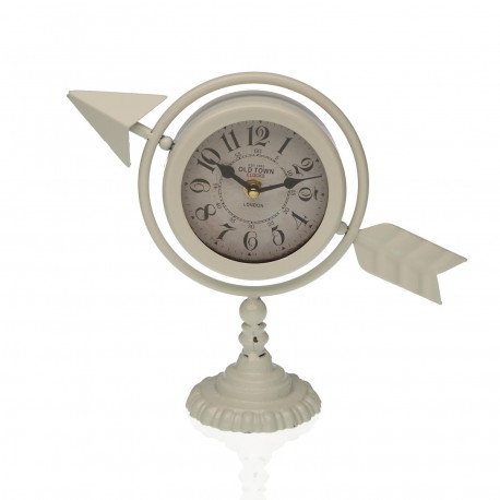 TABLE CLOCK WHITE ARROW