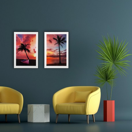 DECORATIVE PLAQUE PALM TREE