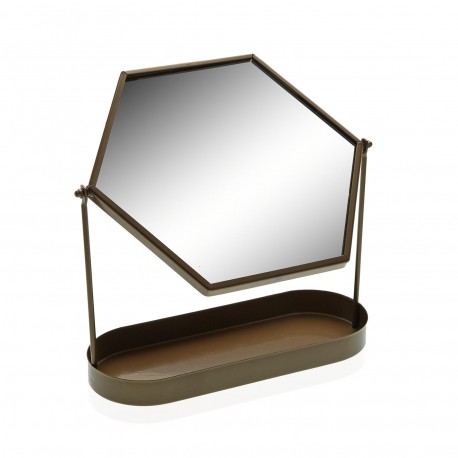 GOLD MIRROR ON STAND