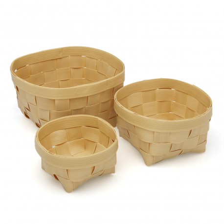 SET 3 ROUND BASKETS