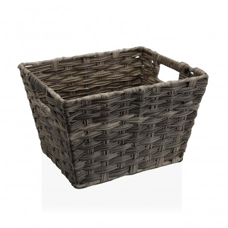 GREY  BASKET WITH HANDLES