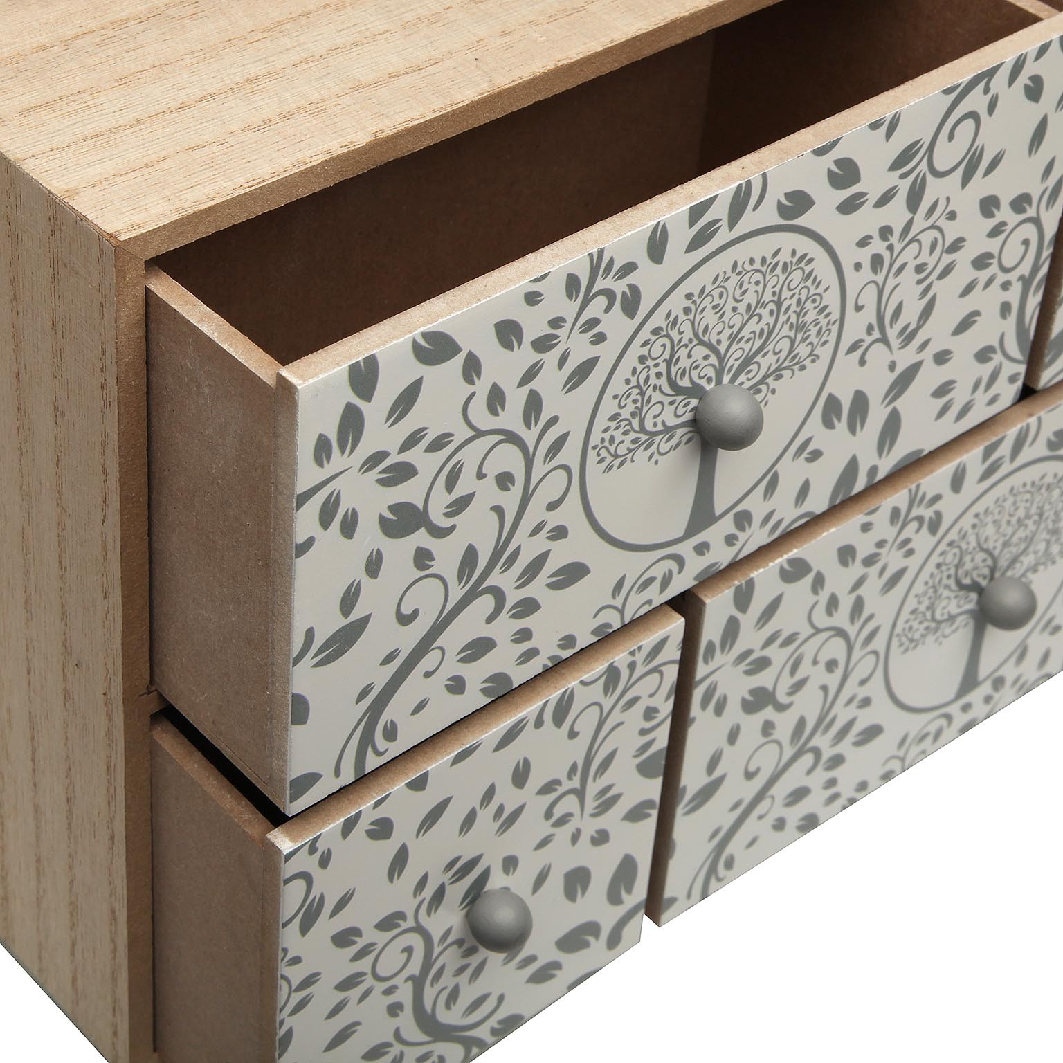 WOODEN JEWELRY BOX 4 DRAWERS