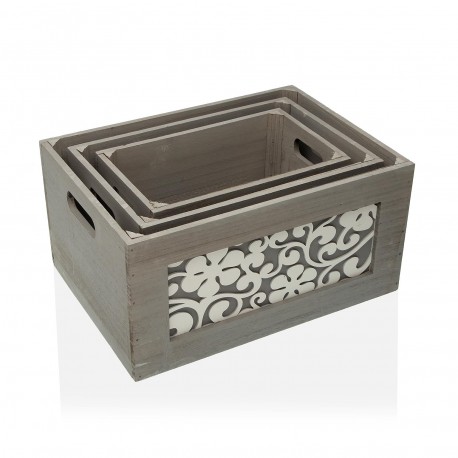 SET OF 3 WOODEN BOXES