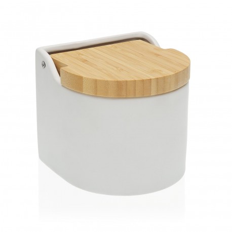 CERAMIC GARLOC BOWL BAMBOO LID