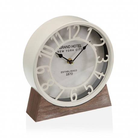 METAL TABLE CLOCK 20CM