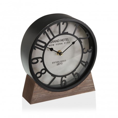 METAL TABLE CLOCK 20CM