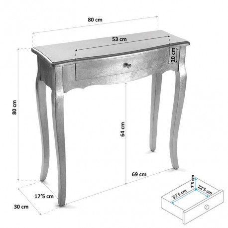 SILVER ENTRY TABLE CAGLIARI