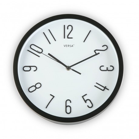 BLACK WALL CLOCK 30CM