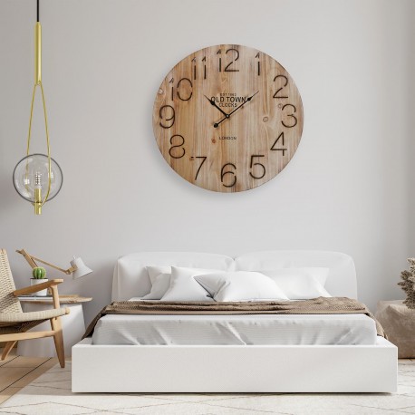 WOOD CLOCK 58CM