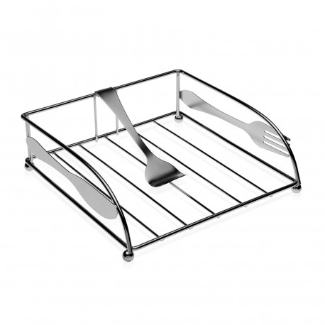 CHROME METAL NAPKIN HOLDER