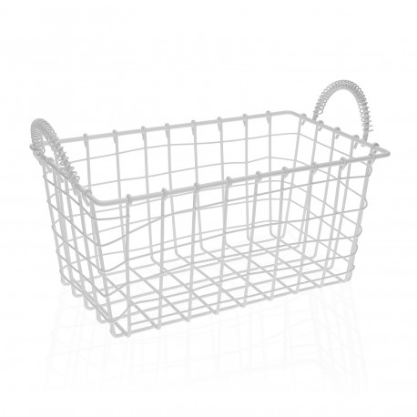 WHITE STORAGE BASKET