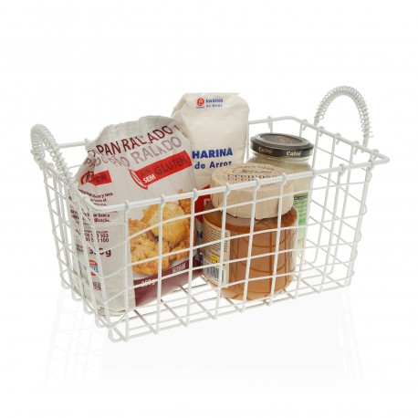 WHITE STORAGE BASKET