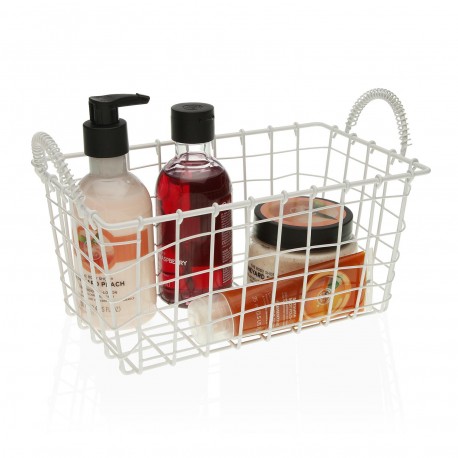 WHITE STORAGE BASKET