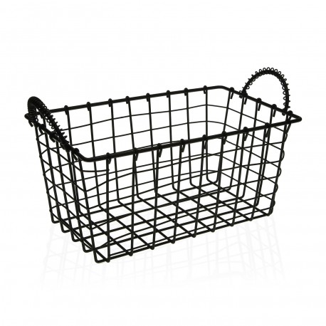 BLACK STORAGE BASKET