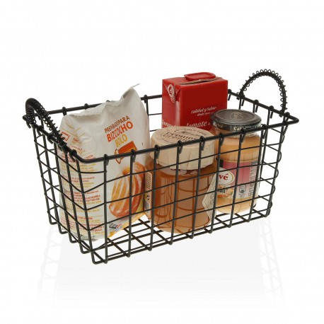 BLACK STORAGE BASKET