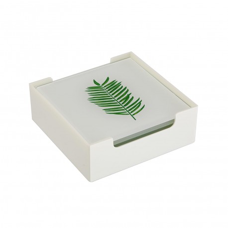 6 GLASS COASTER SET