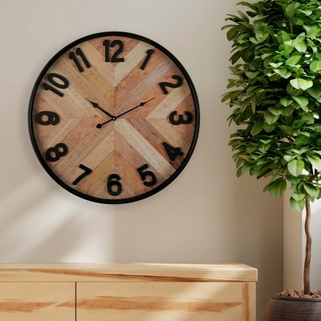 WOOD WALL CLOCK 60CM