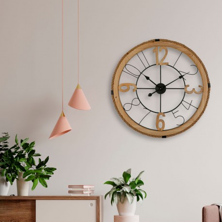 WOOD WALL CLOCK 70CM