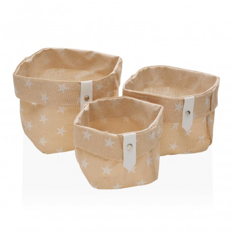 SET 3 BASKET STARS BEIGE