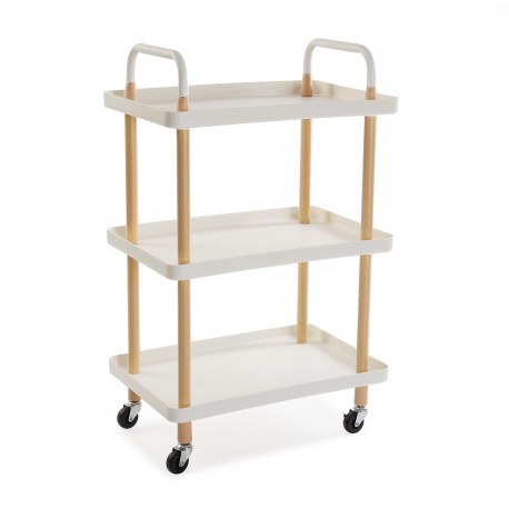 WHITE 3-TIER TROLLEY