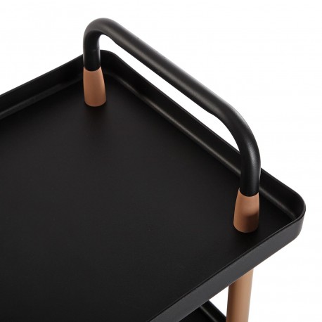 BLACK 3-TIER TROLLEY