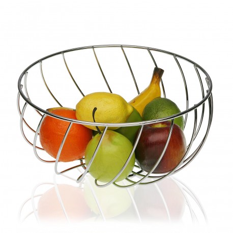CHROME FRUIT BOWL PINK