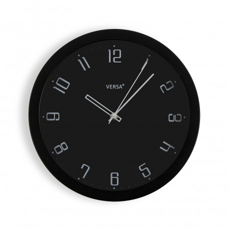 BLACK CLOCK 30CM