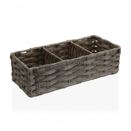 GREY  BASKET 3 COMPARTMENTS