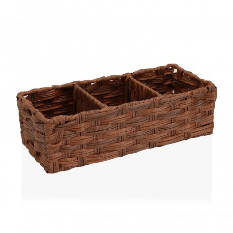 BROWN BASKET 3 COMPARTMENTS