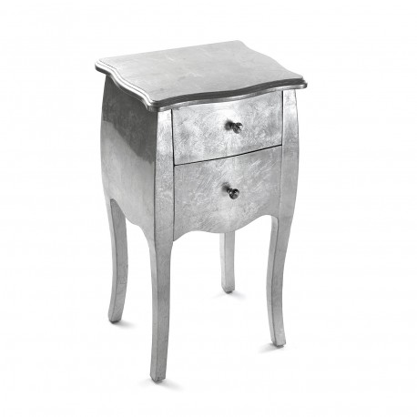 SILVER BEDSIDE TABLE CAGLIARI