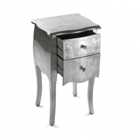 SILVER BEDSIDE TABLE CAGLIARI