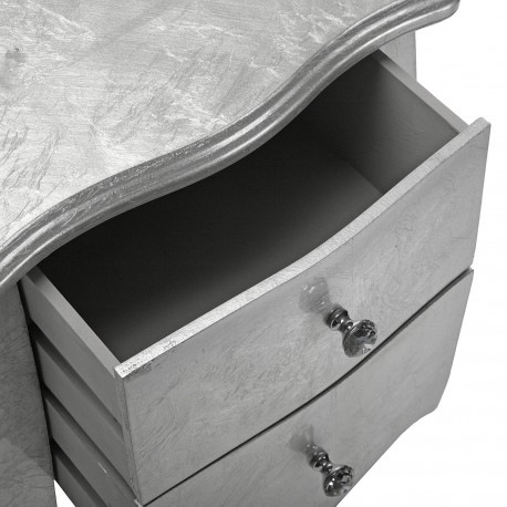 SILVER BEDSIDE TABLE CAGLIARI