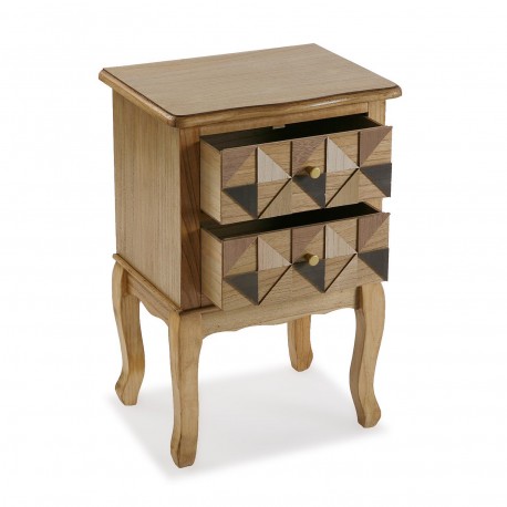 BEDSIDE TABLE WITH 2 DRAWERS