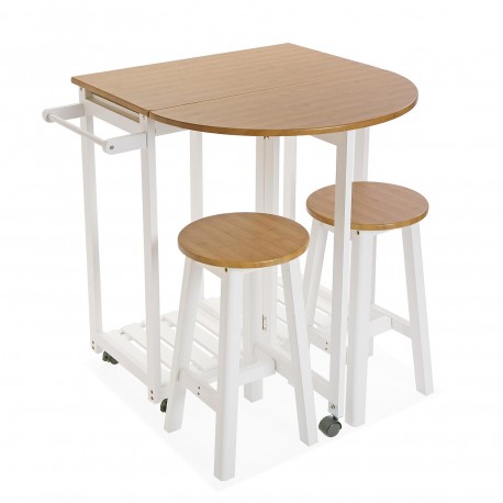 SET TABLE AND TWO STOOLS