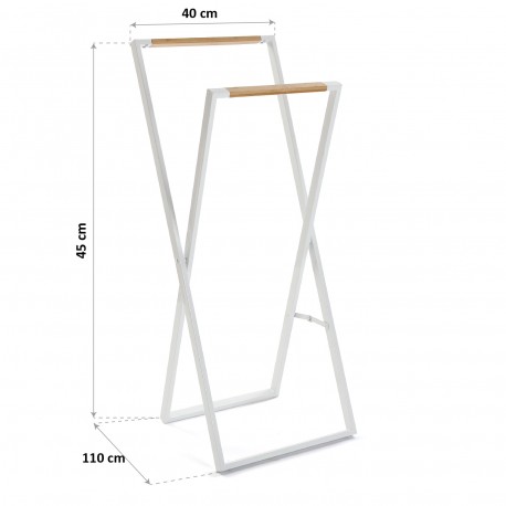 TOWER RACK METAL/BAMBOO