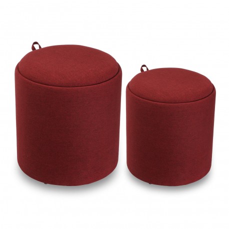 SET 2 STORAGE OTTOMAN