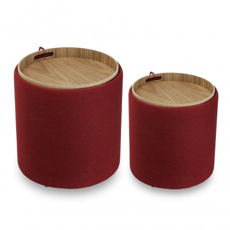 SET 2 STORAGE OTTOMAN