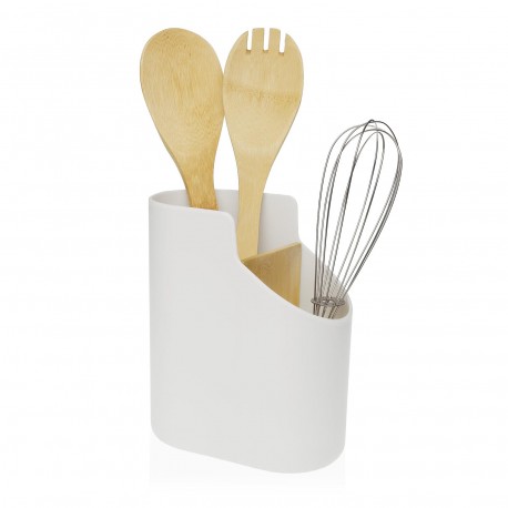 WHITE UTENSIL HOLDER