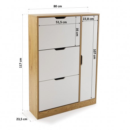  SHOERACK WITH 4 DRAWERS