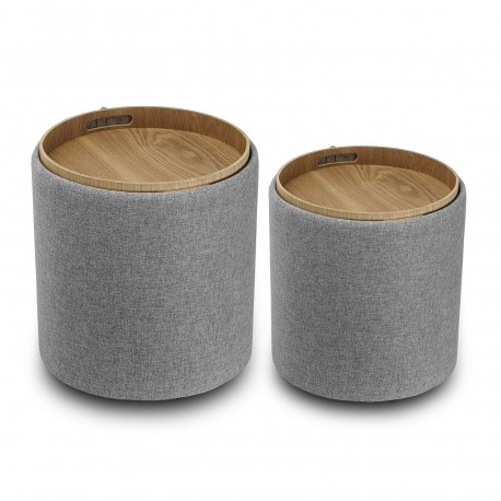 SET 2 STORAGE OTTOMAN