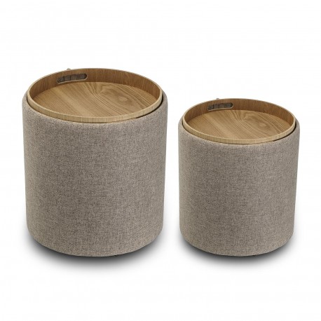 SET 2 STORAGE OTTOMAN