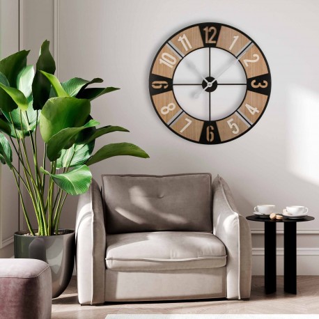 WOOD WALL CLOCK 60CM