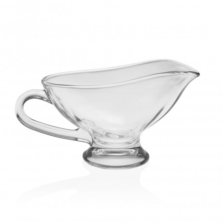 GLASS GRAVY BOAT