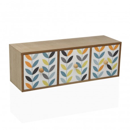WOODEN JEWELRY BOX 3 DRAWERS